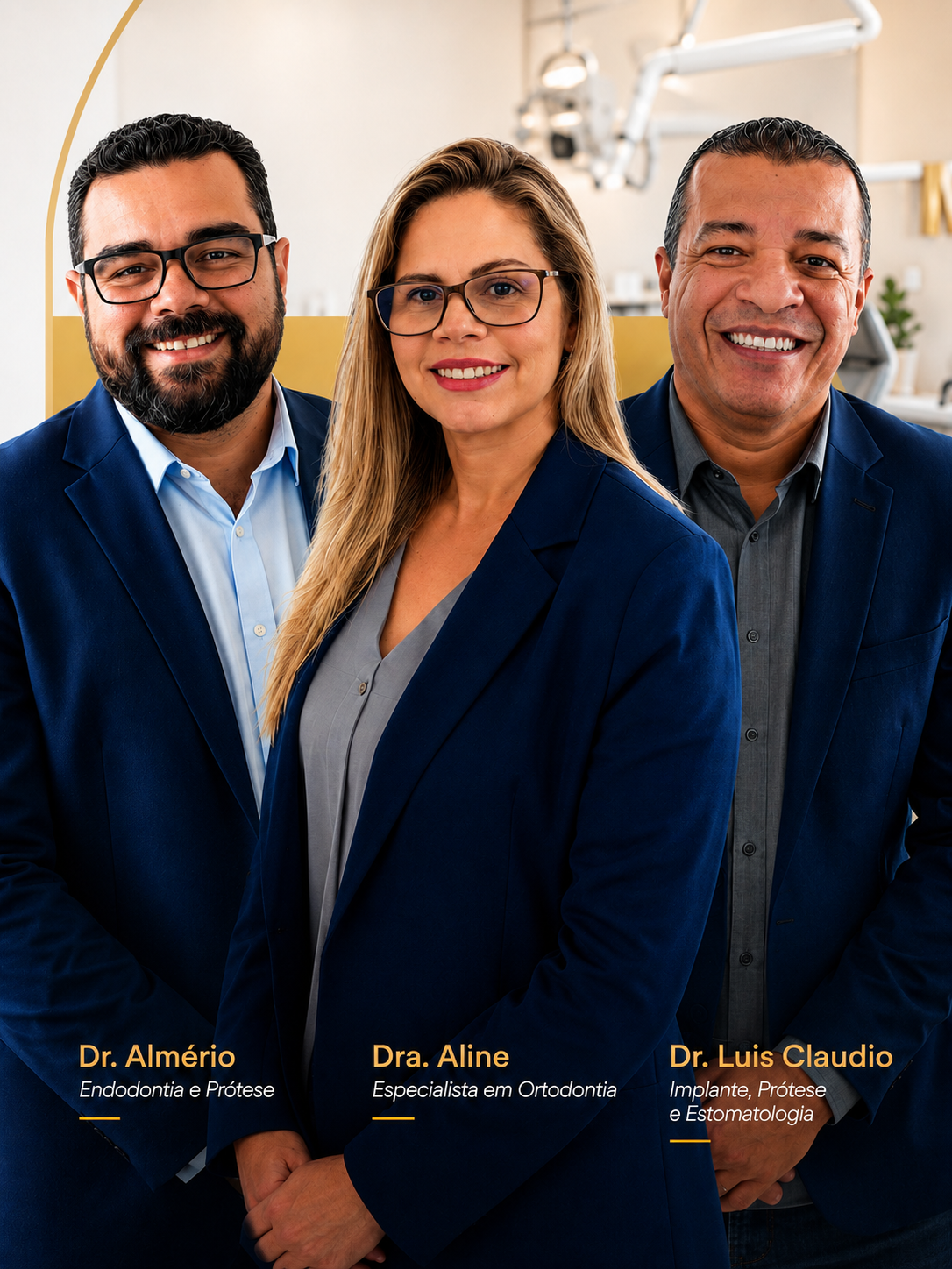 Equipe da Clínica Cosendey e Bastos Odontologia em Nilópolis, RJ